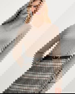United Colors of Benetton pulover din amestec de lână culoarea bej, light, 102HD4032