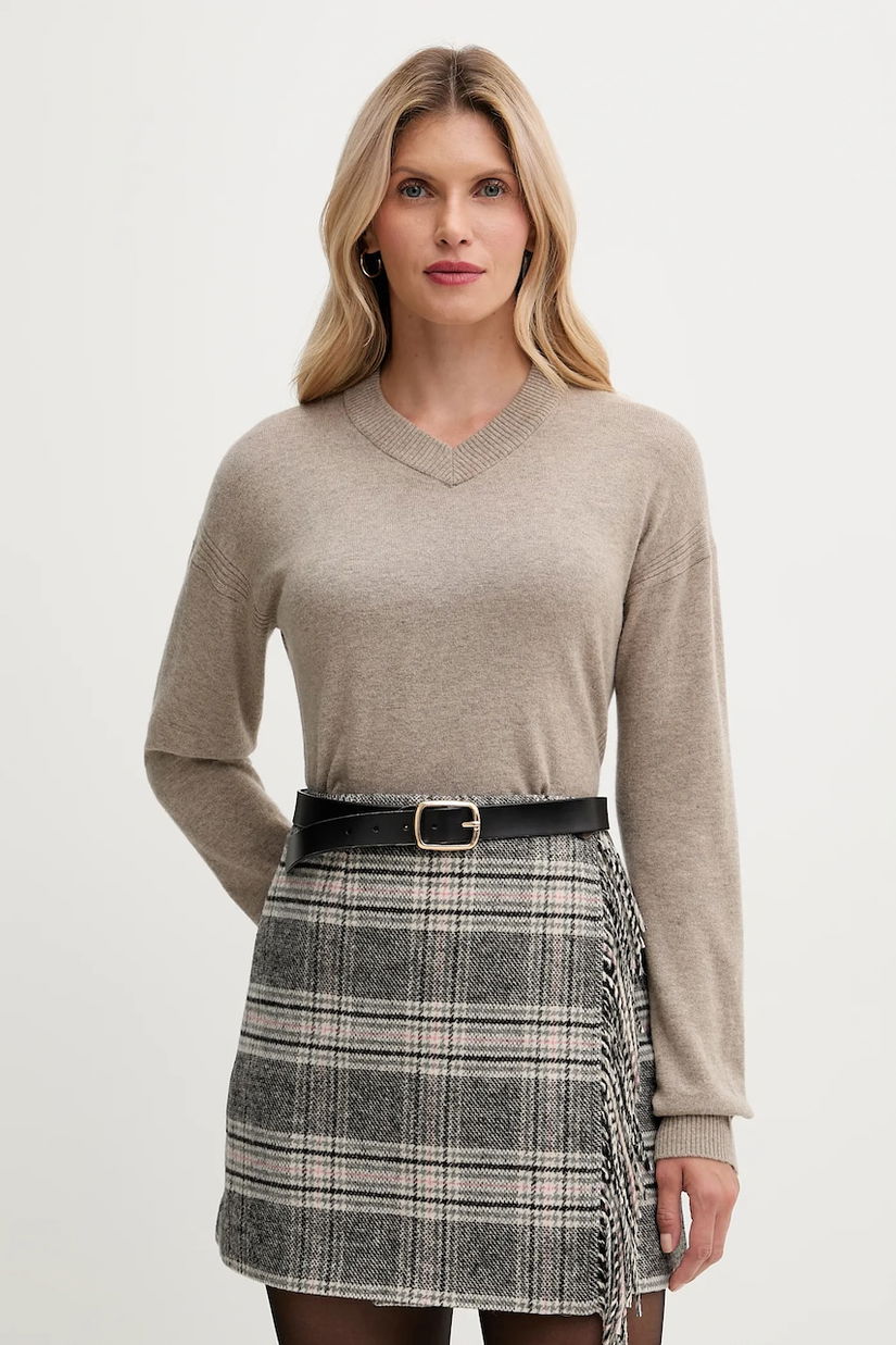 United Colors of Benetton pulover din amestec de lână culoarea bej, light, 102HD4032