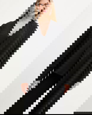 Simona Corsellini bluză cu mătase culoarea negru, uni, A25CPCA00801