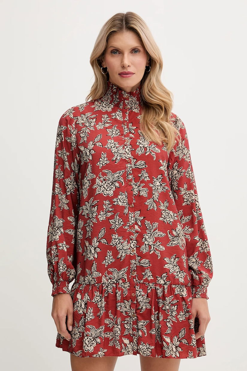 Pepe Jeans rochie culoarea portocaliu, mini, evazați, PL9537693