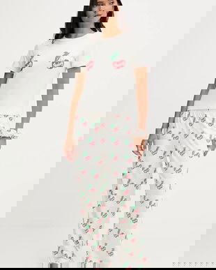 Juicy Couture pijama culoarea bej, JCLPJ225515