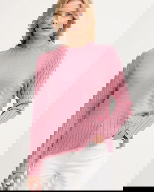 Pepe Jeans pulover din amestec de lână culoarea roz, PL7000056