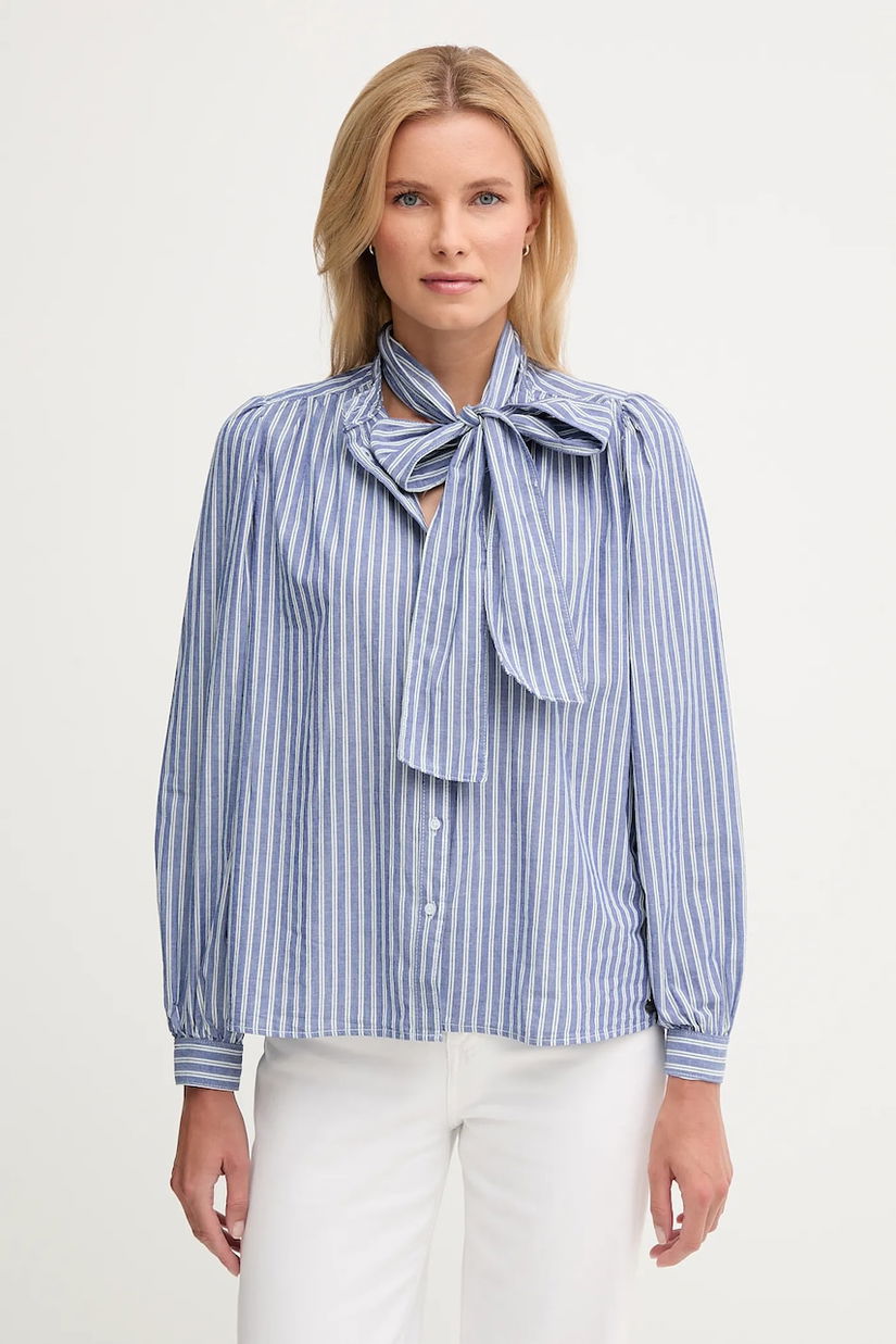 Pepe Jeans cămașă din bumbac cu guler stand-up, regular, PL3051268