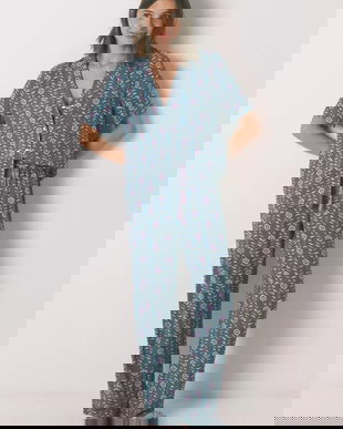 women'secret pijama culoarea verde, 4852100