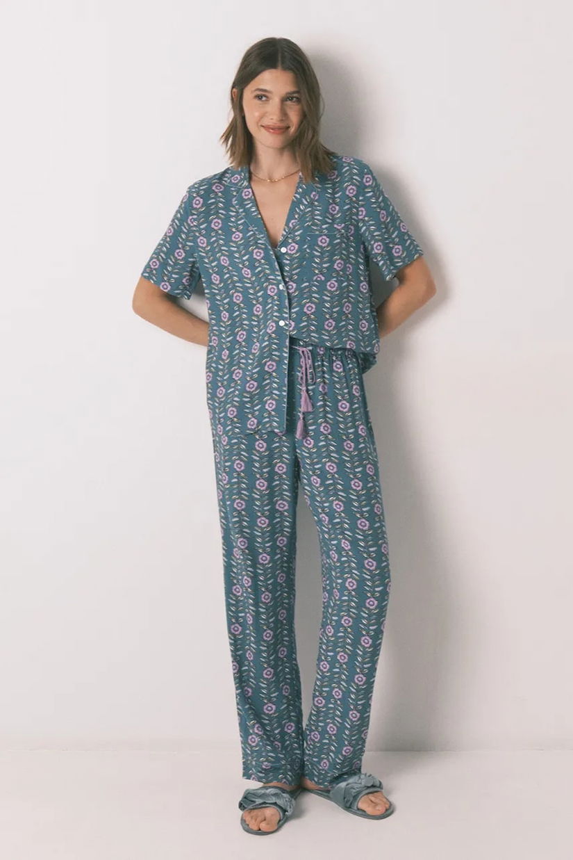 women'secret pijama culoarea verde, 4852100