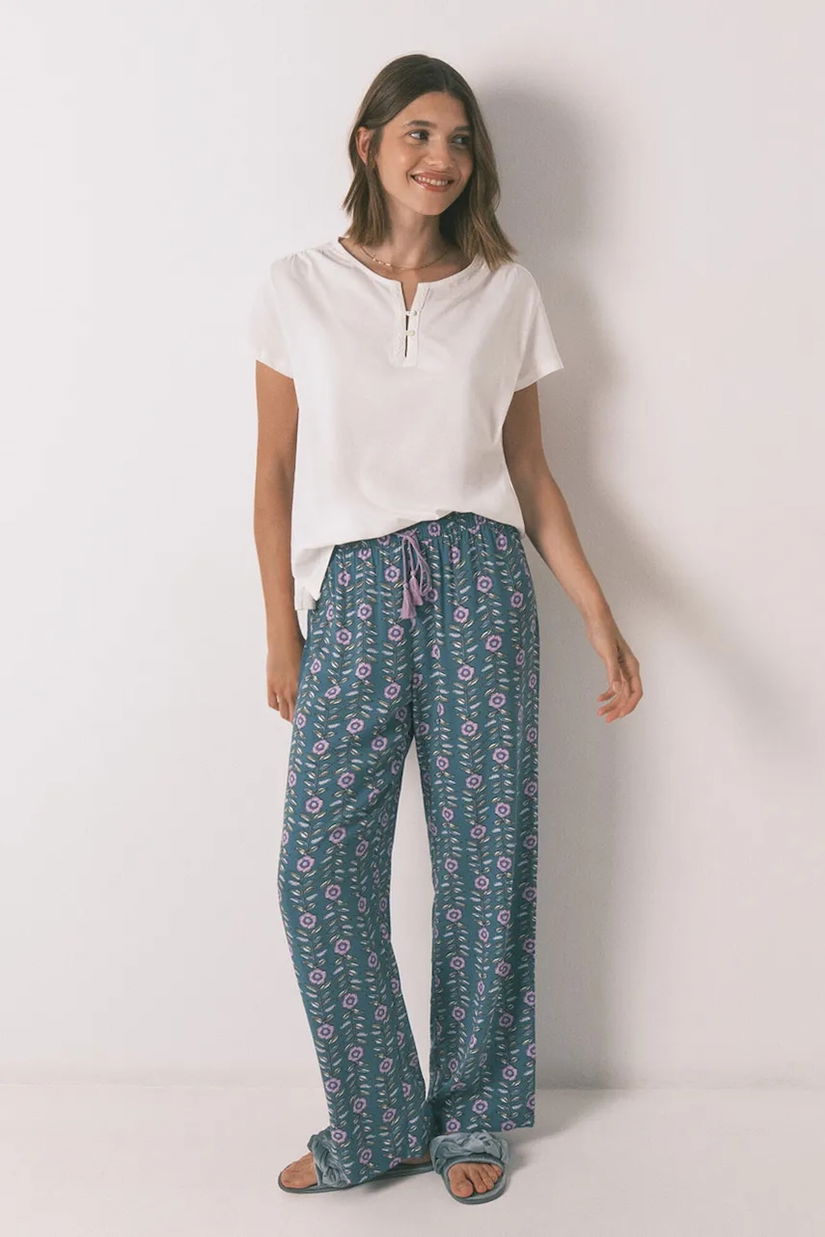 women'secret pantaloni de pijama culoarea verde, 3702257