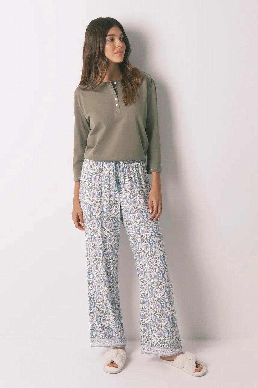 women'secret pijama culoarea turcoaz, 3702256