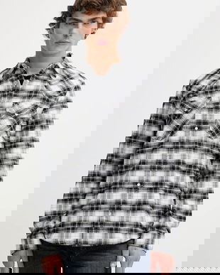 Tommy Jeans cămașă din bumbac culoarea negru, cu guler clasic, regular, DM0DM22019