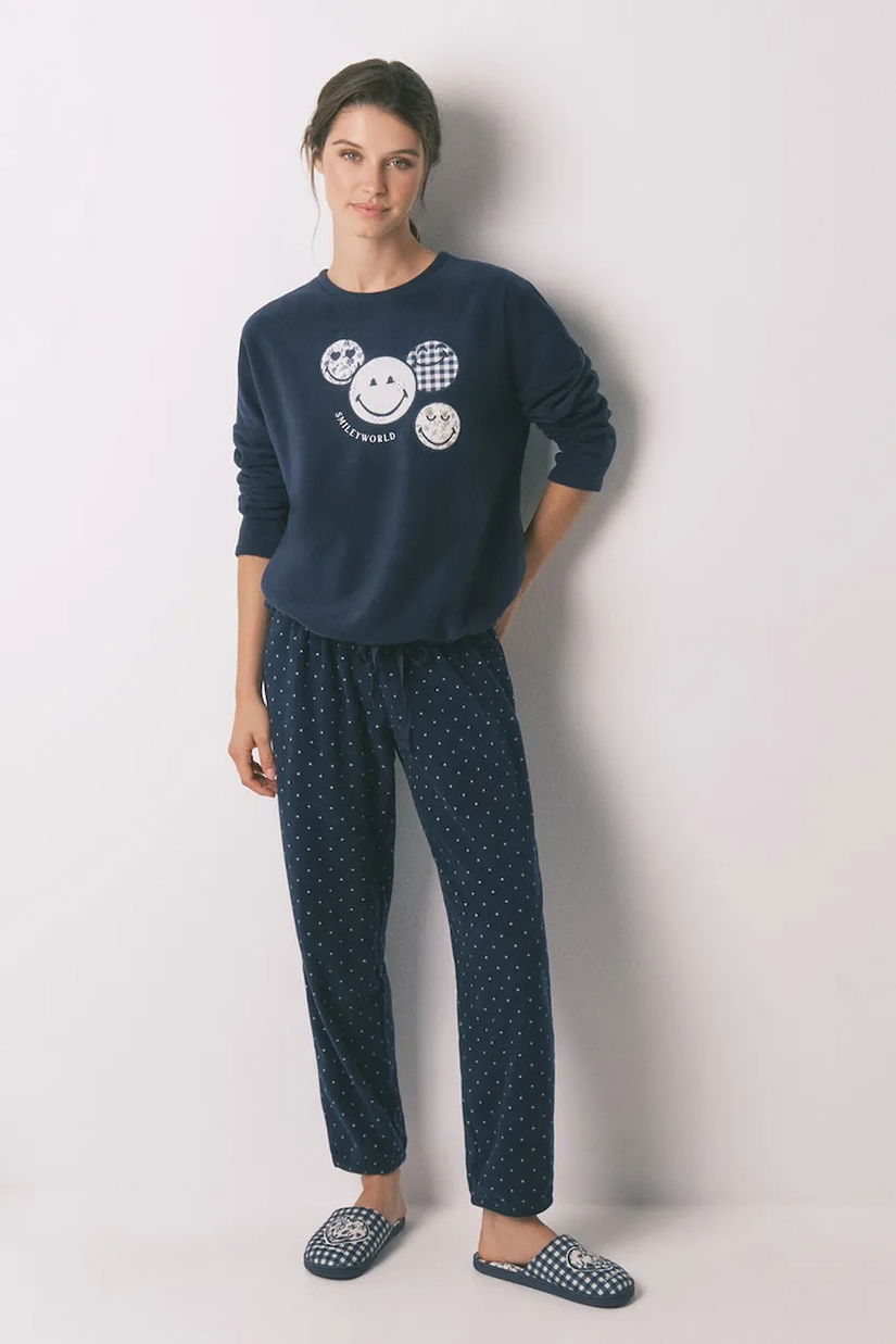 women'secret pijama culoarea bleumarin, 3132142