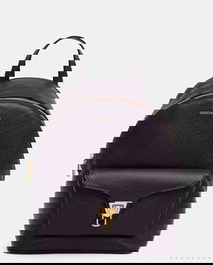 Coccinelle ghiozdan de piele culoarea negru, mic, uni, E1.TFK.14.01.01