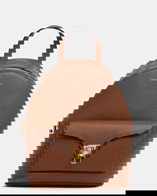 Coccinelle ghiozdan de piele culoarea negru, mic, uni, E1.TFK.14.01.01