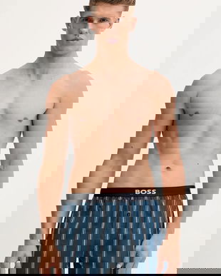 BOSS boxeri de bumbac 2-pack culoarea bleumarin, 50535781