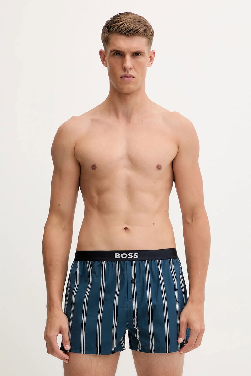 BOSS boxeri de bumbac 2-pack culoarea bleumarin, 50535781