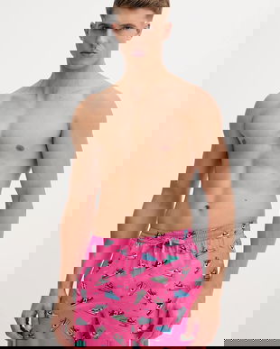 Nike pantaloni scurți de baie culoarea portocaliu, NESSF553