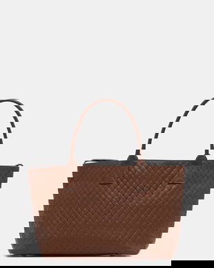 Answear Lab poseta de piele culoarea bej