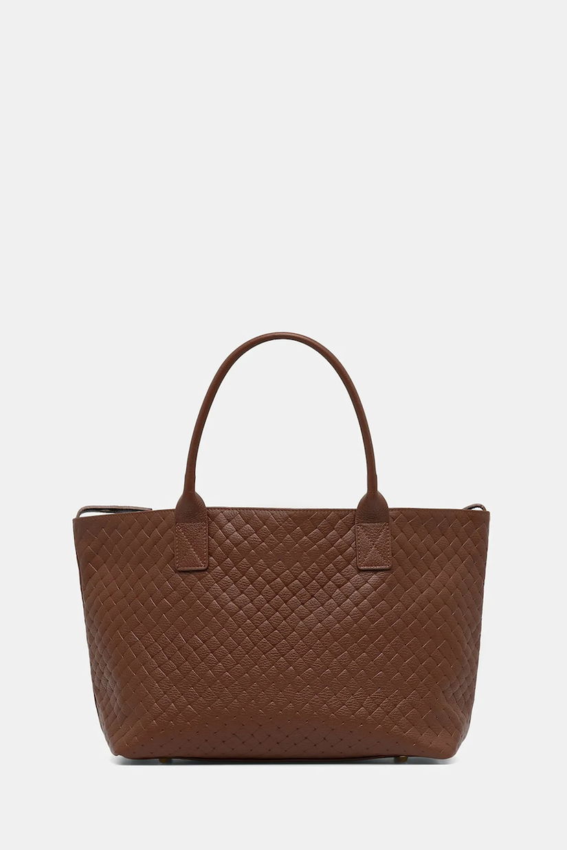 Answear Lab poseta de piele culoarea bej