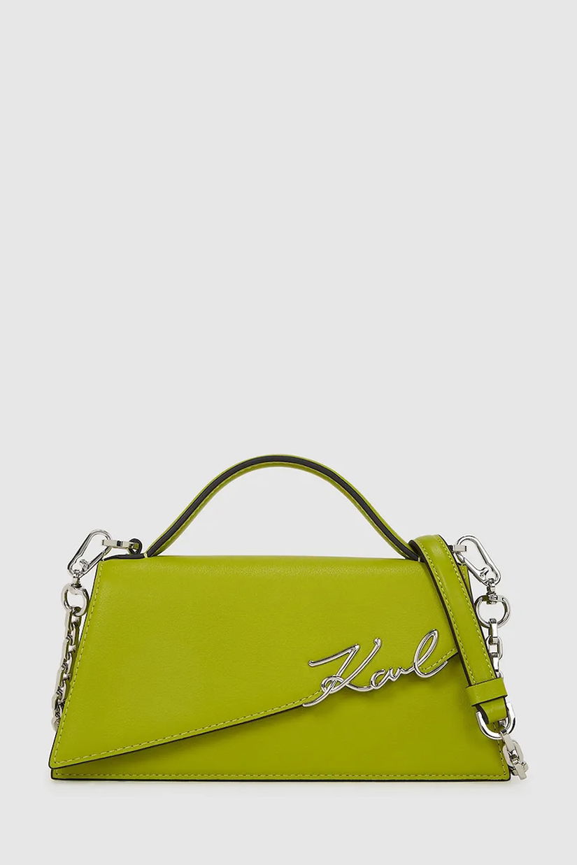 Karl Lagerfeld poșetă de piele K/SIGNATURE culoarea roșu, A1W30458