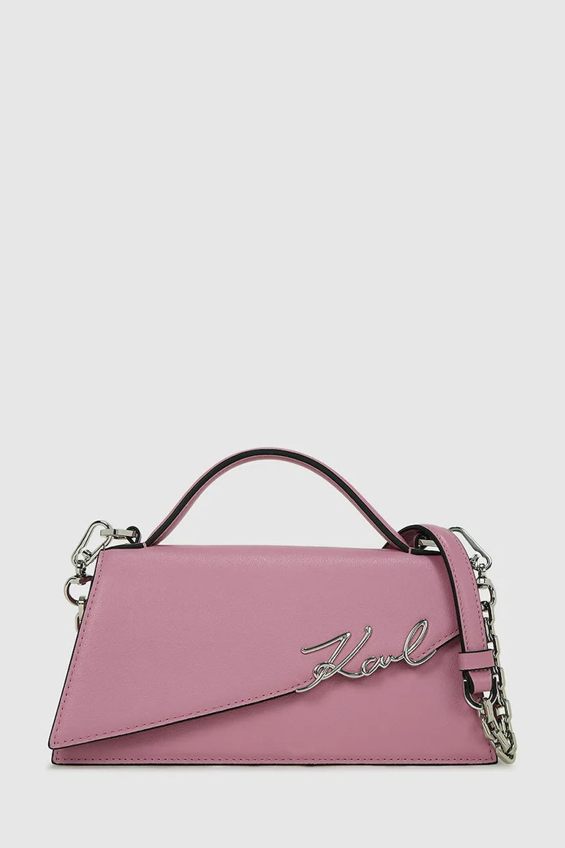 Karl Lagerfeld poșetă de piele K/SIGNATURE culoarea roșu, A1W30458