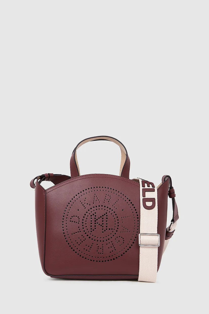 Karl Lagerfeld poșetă de piele K/CIRCLE culoarea bej, A1W30058