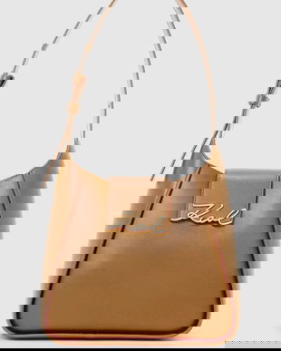 Karl Lagerfeld poșetă de piele K/SIGNATURE culoarea verde, A1W30434