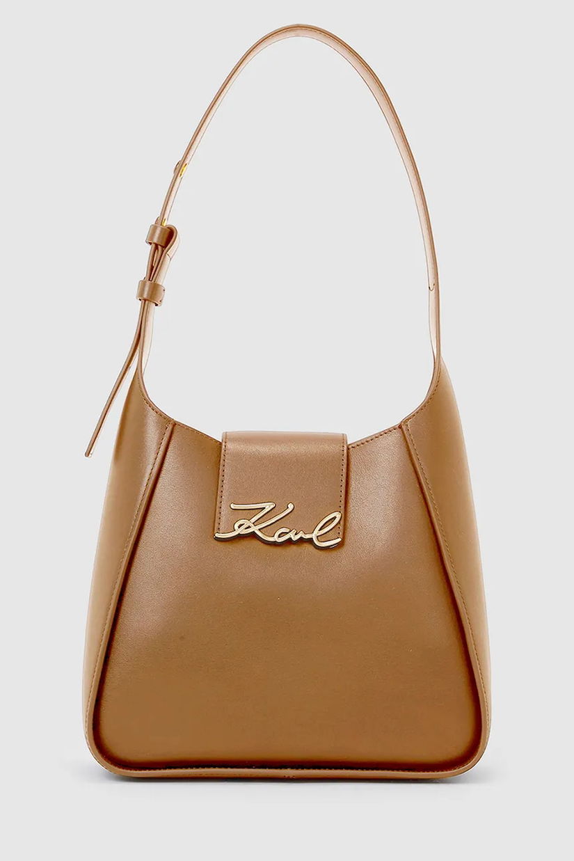 Karl Lagerfeld poșetă de piele K/SIGNATURE culoarea verde, A1W30434