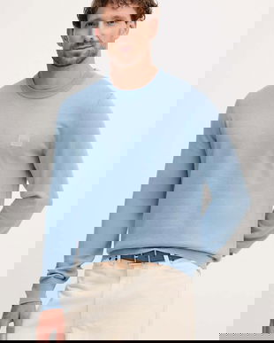 BOSS Orange pulover din amestec de lână culoarea bleumarin, light, 50527583