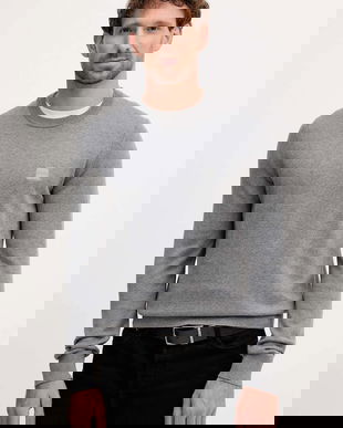 BOSS Orange pulover din amestec de lână culoarea bleumarin, light, 50527583