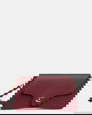 Coccinelle poșetă de piele culoarea bordo, E5 SSL 27 01 01