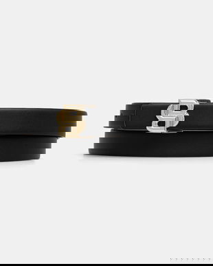 BOSS curea de piele cu două fețe culoarea roz, 50542179