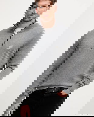 BOSS Orange pulover din amestec de lână culoarea negru, light, 50527585