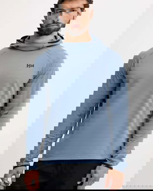 Helly Hansen hanorac Versalite Fleece culoarea negru, cu glugă, uni, 49551