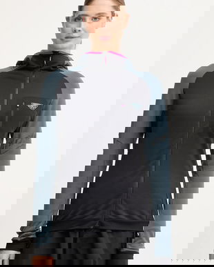 Dynafit hanorac Radical Polartec culoarea verde, cu glugă, cu imprimeu, 08.0000071123