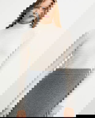 Mos Mosh pulover de lână culoarea negru, light, cu guler, 165910