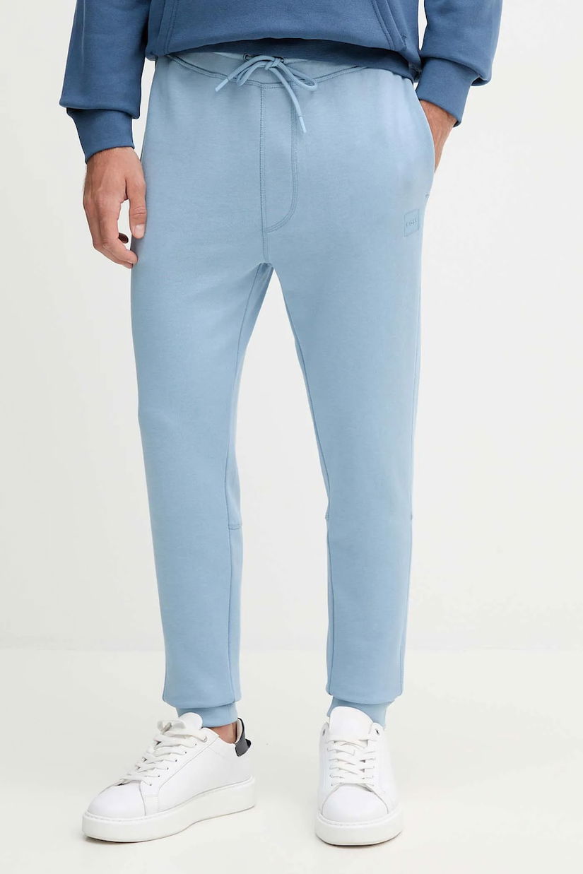 BOSS Orange pantaloni de trening din bumbac melanj