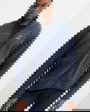 Haglöfs hanorac Mossa Pile culoarea gri, uni, 606539