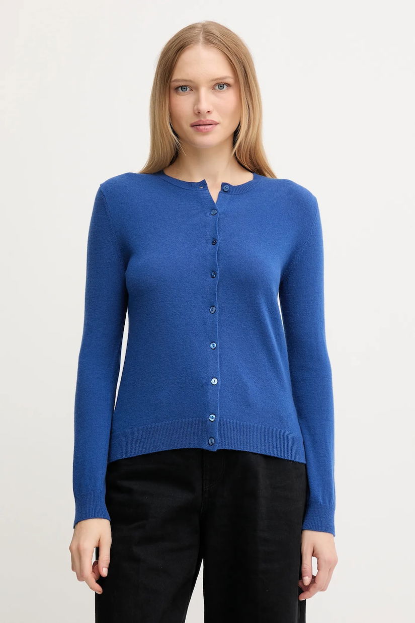 United Colors of Benetton cardigan din lana culoarea verde, light