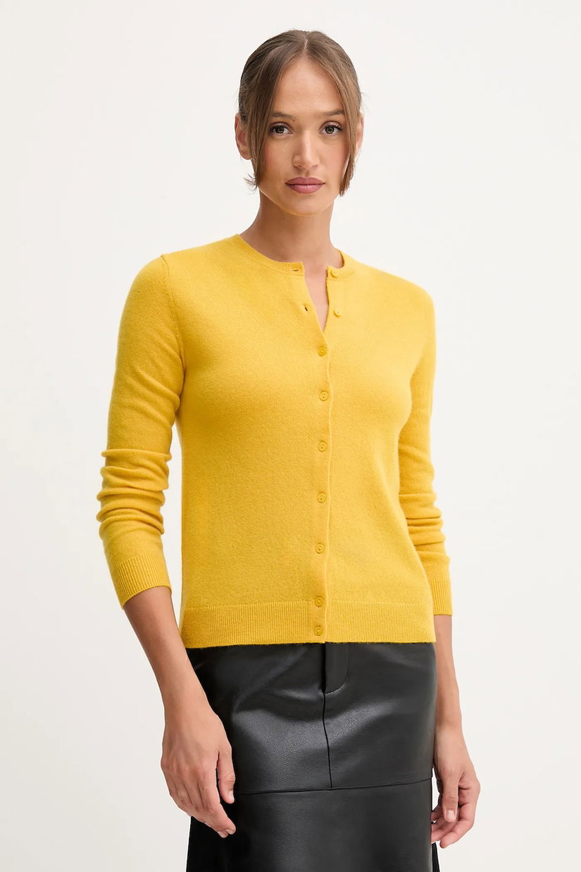 United Colors of Benetton cardigan din lana culoarea verde, light