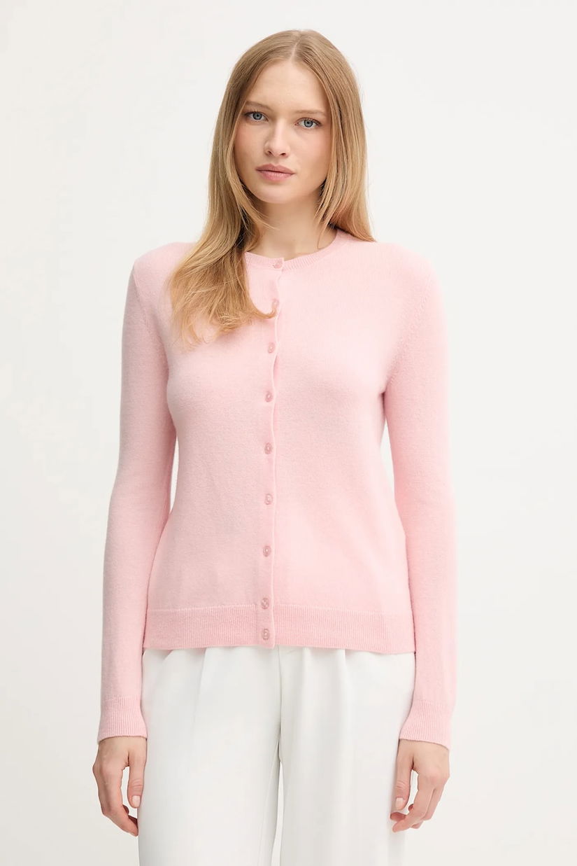 United Colors of Benetton cardigan din lana culoarea verde, light