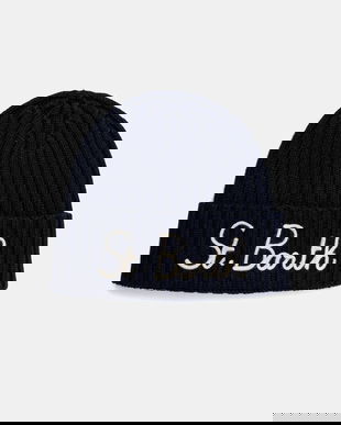 MC2 Saint Barth caciula de lana culoarea bej, de lana