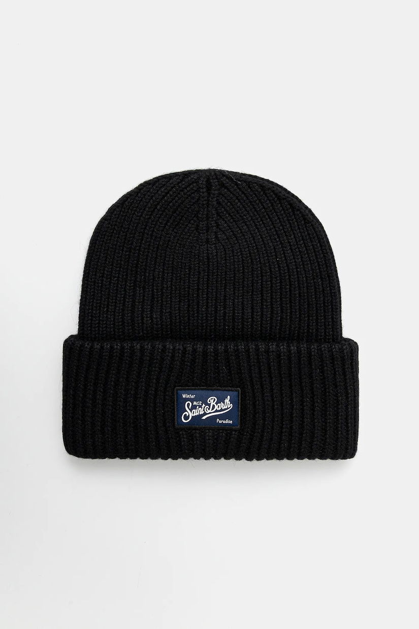 MC2 Saint Barth caciula de lana culoarea negru, de lana, din tricot gros