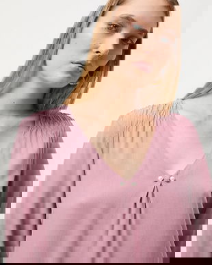 Medicine bluza culoarea roz, neted