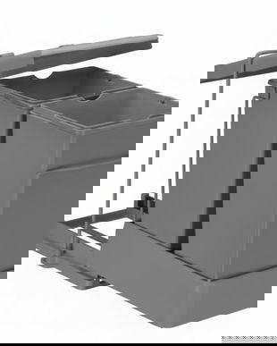 Cos de gunoi incorporabil Pelikan 21550, colectare selectiva, cu extragere automata, cu doua recipiente x 14 L, antracit