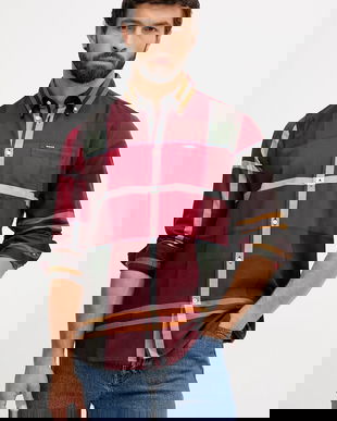 Barbour cămașă din bumbac DUNOON cu guler button-down, regular, MSH4980