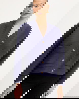 Karl Lagerfeld cardigan culoarea bleumarin, light, A4W20034