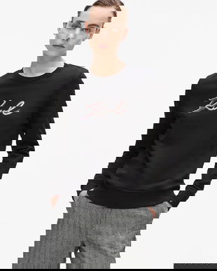 Karl Lagerfeld bluză culoarea negru, cu imprimeu, A4W20041