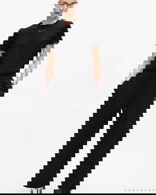 Karl Lagerfeld pantaloni de trening culoarea gri, cu imprimeu, A4W10089