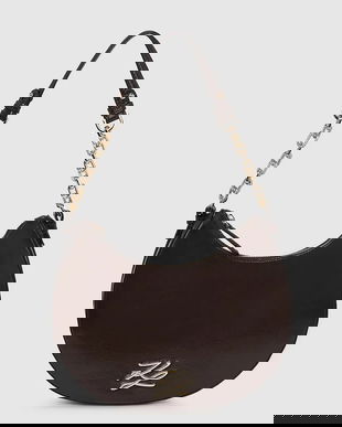 Karl Lagerfeld poșetă de piele culoarea bordo, A4W30104