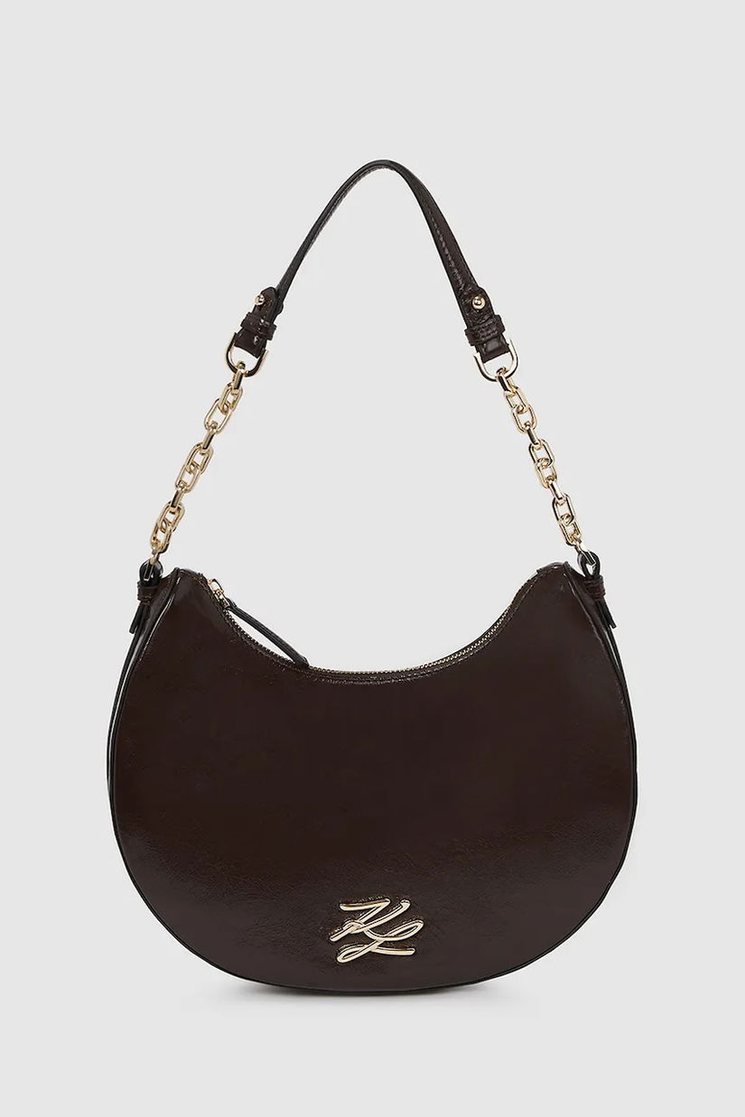Karl Lagerfeld poșetă de piele culoarea bordo, A4W30104