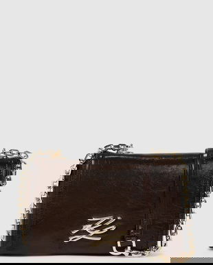 Karl Lagerfeld poșetă de piele culoarea bordo, A4W30106