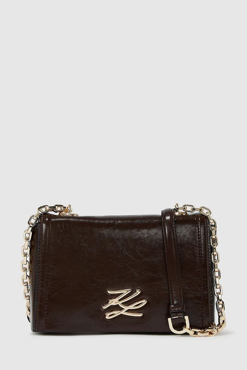 Karl Lagerfeld poșetă de piele culoarea bordo, A4W30106